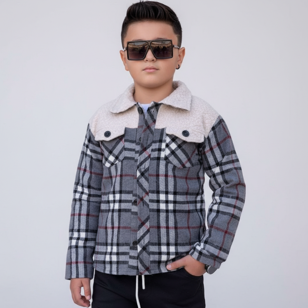 Veste Chemise Enfant à Carreaux