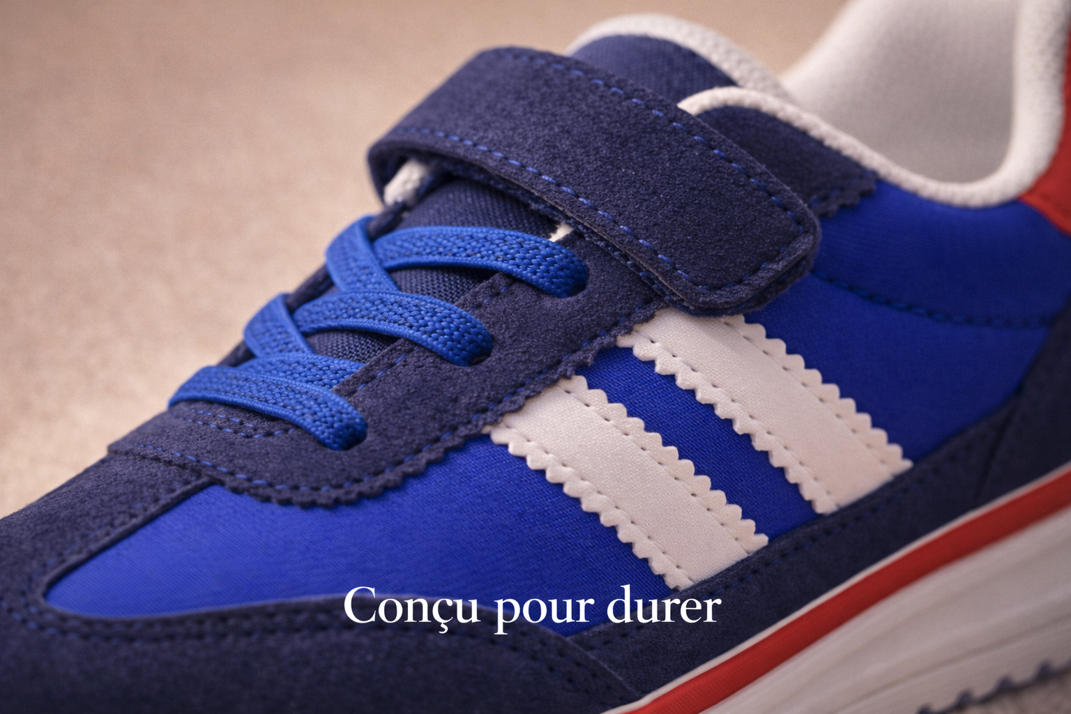 Basket enfant rétro bleu