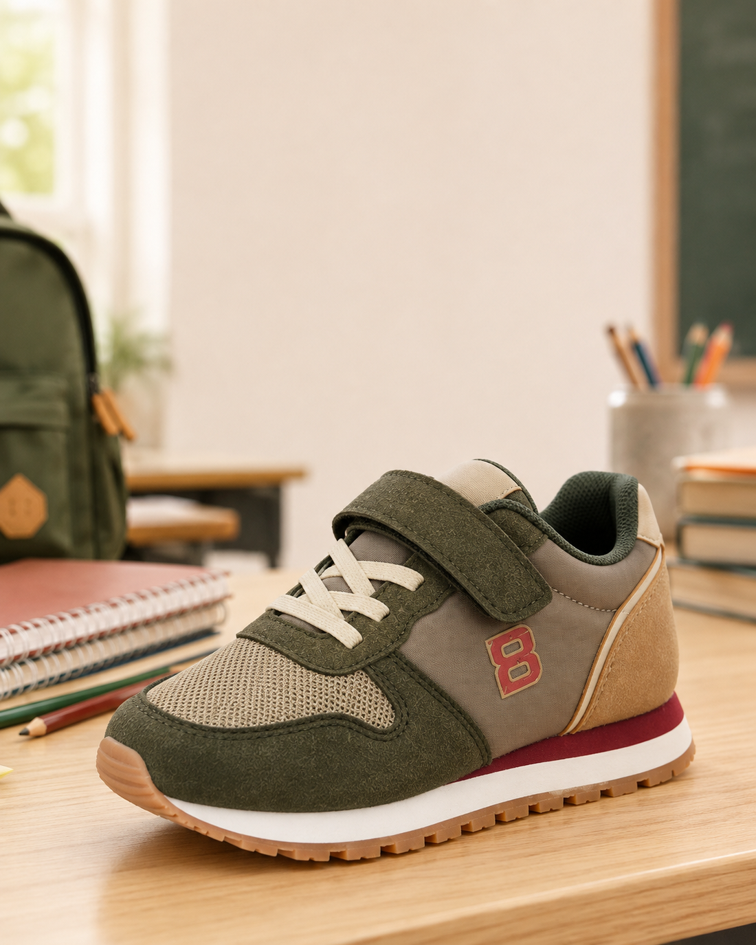 👟 سبرديلة أولاد Khaki – Back to School | 32–35