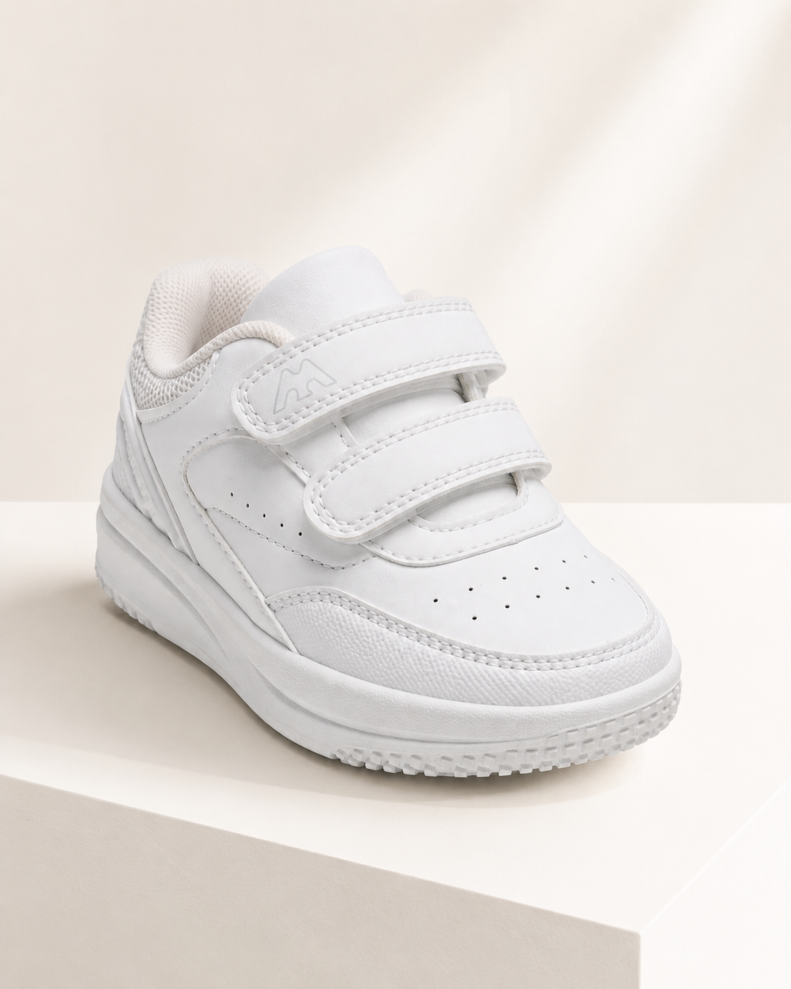 🎒 سبرديلة أطفال بيضاء Velcro – Back to School | 32–37