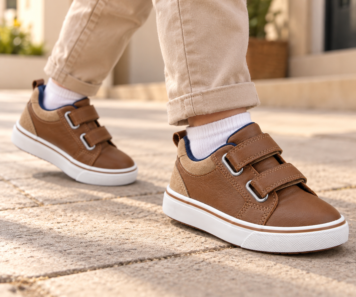👟 سبرديلة أولاد بنية Velcro – Back to School | 23–35